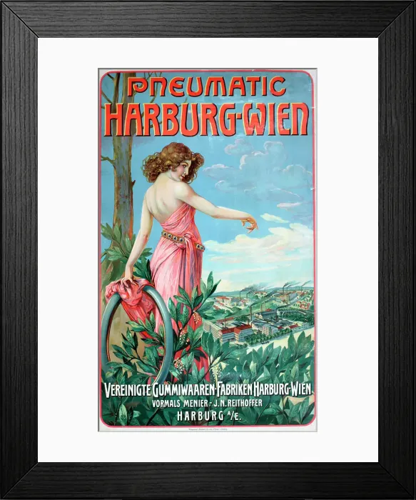 Framed Print : Pneumatic Harburg-Wien - Bicycle Tyres Framed Print : Pneumatic Harburg-Wien - Bicycle Tyres