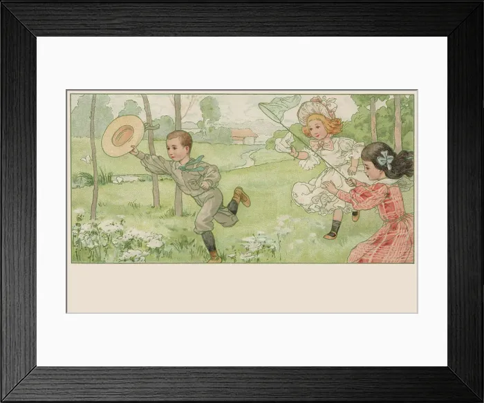 Framed Print : Edwardian Children Framed Print : Edwardian Children