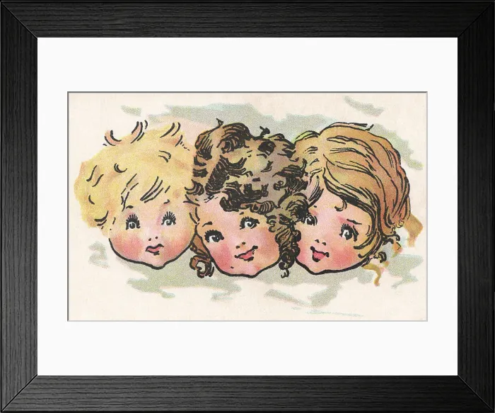 Framed Print : Children's Faces Framed Print : Children's Faces