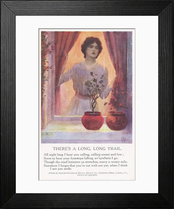 Framed Print : World War I Songcard Framed Print : World War I Songcard