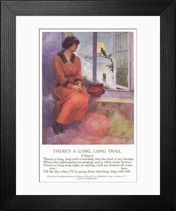Framed Print : World War I Songcard Framed Print : World War I Songcard