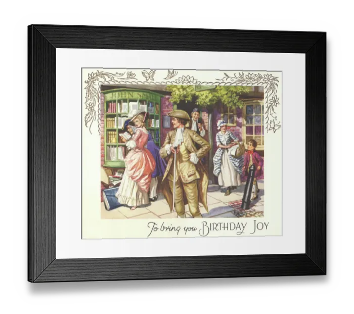 Framed Print : 1950s Birthday Card Framed Print : 1950s Birthday Card
