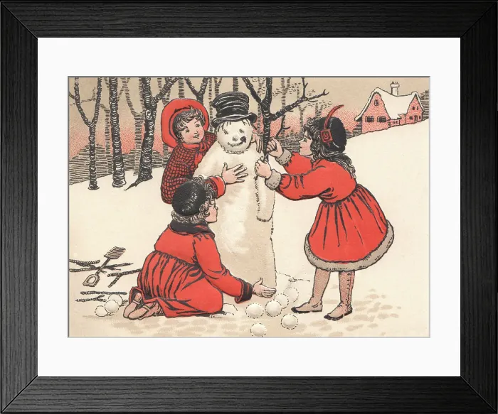 Framed Print : Children in the Snow Framed Print : Children in the Snow