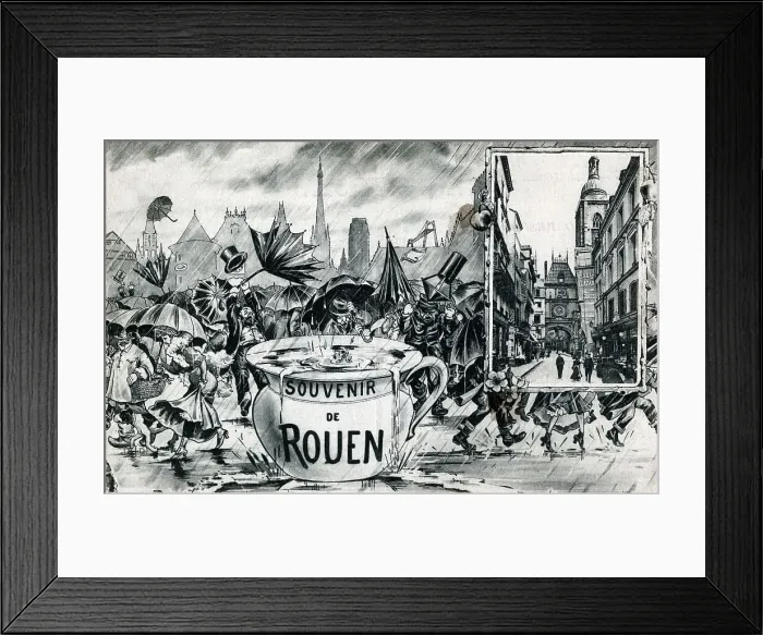 Framed Print : Rouen, France - a rainy and windy day! Framed Print : Rouen, France - a rainy and windy day!