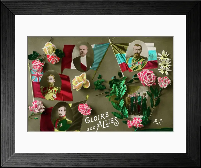Framed Print : Glory to the Allies - the rulers of the major allies of WW1 Framed Print : Glory to the Allies - the rulers of the major allies of WW1