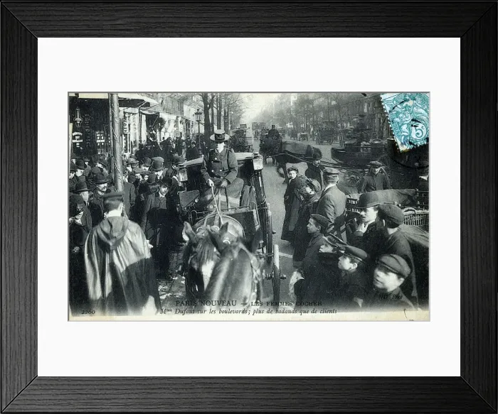 Framed Print : Paris, France - Female Coachman Mme Dufaut Framed Print : Paris, France - Female Coachman Mme Dufaut