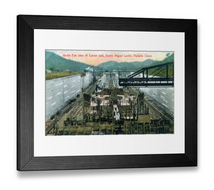 Framed Print : Construction of the Panama Canal Framed Print : Construction of the Panama Canal