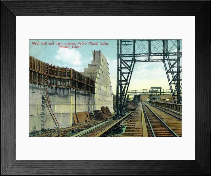 Framed Print : Construction of the Panama Canal Framed Print : Construction of the Panama Canal