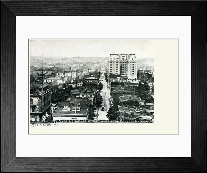 Framed Print : Baltimore, Maryland, USA - North Charles Street Framed Print : Baltimore, Maryland, USA - North Charles Street