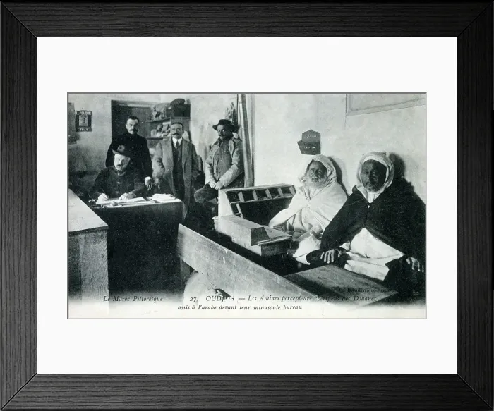 Framed Print : Oujda, Morocco - local Cherifian Customs collectors Framed Print : Oujda, Morocco - local Cherifian Customs collectors