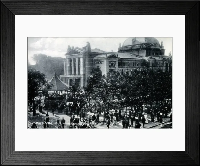 Framed Print : Oslo (Kristiania), Norway - Karl Johansgate - Bandstand Framed Print : Oslo (Kristiania), Norway - Karl Johansgate - Bandstand