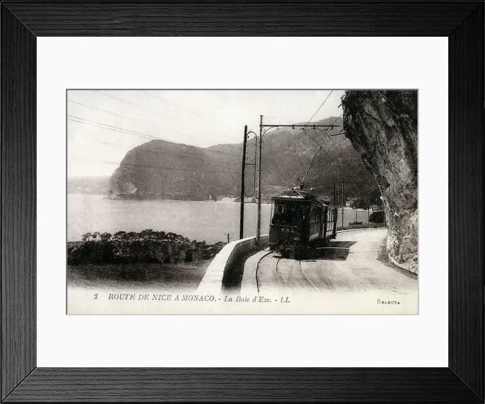 Framed Print : Coastal route between Nice and Monaco - La Baie d'Eze Framed Print : Coastal route between Nice and Monaco - La Baie d'Eze