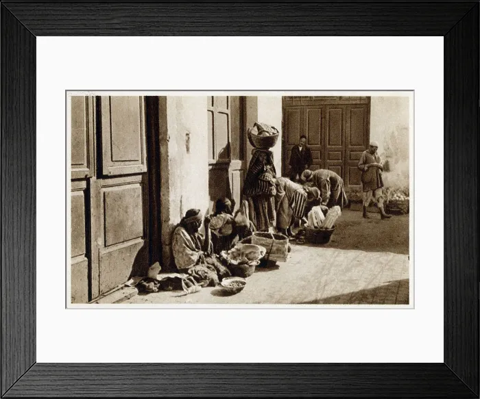 Framed Print : Libya - Saharan African Women at the Market Framed Print : Libya - Saharan African Women at the Market