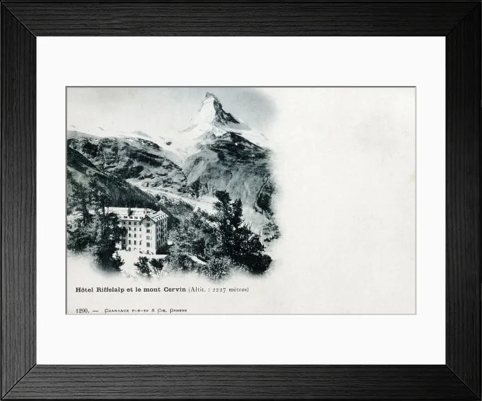 Framed Print : Hotel Riffelalp and Matterhorn (Mont Cervin), Switzerland Framed Print : Hotel Riffelalp and Matterhorn (Mont Cervin), Switzerland