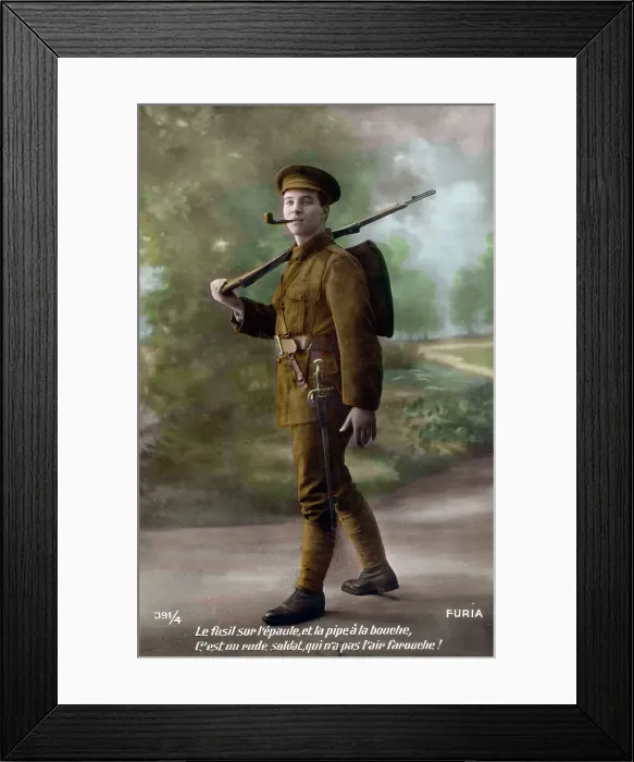 Framed Print : A tough French soldier - defying outward appearances! Framed Print : A tough French soldier - defying outward appearances!