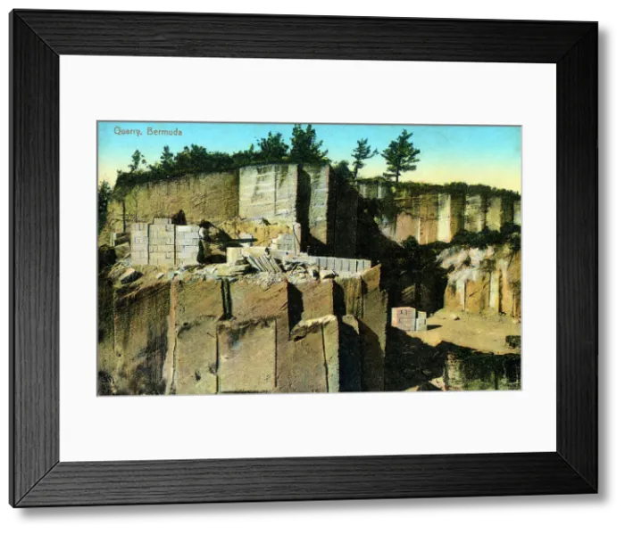 Framed Print : Limestone quarry in Bermuda Framed Print : Limestone quarry in Bermuda