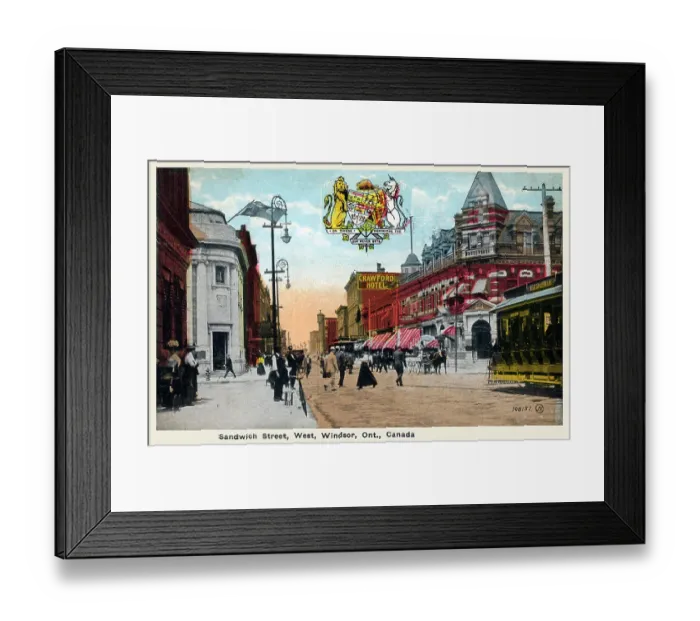 Framed Print : Sandwich Street, West, Windsor, Ontario - Canada Framed Print : Sandwich Street, West, Windsor, Ontario - Canada