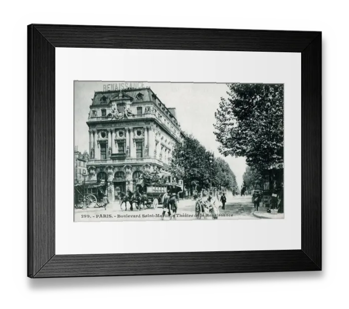 Framed Print : Theatre de la Renaissance - Boulevard Saint-Martin, Paris Framed Print : Theatre de la Renaissance - Boulevard Saint-Martin, Paris