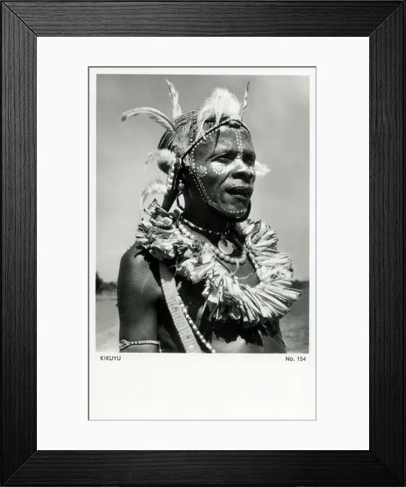 Framed Print : Kikuyu Warrior - Kenya, East Africa Framed Print : Kikuyu Warrior - Kenya, East Africa
