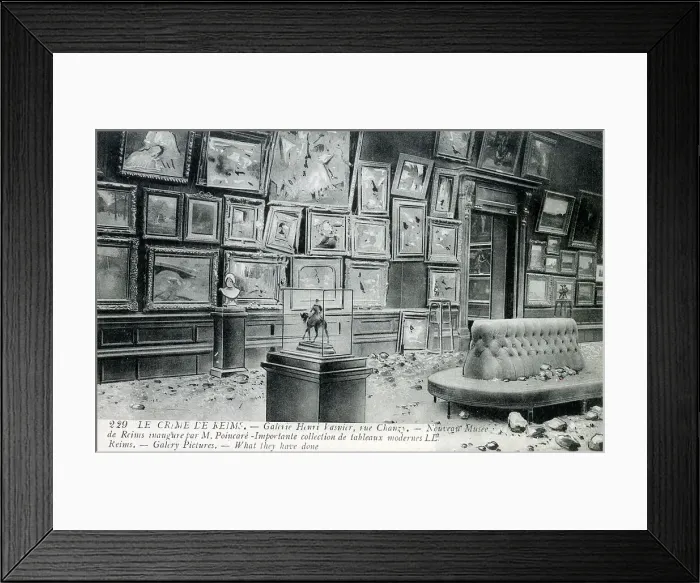 Framed Print : WW1 - Damage to the Henry Vasnier Gallery, Reims Framed Print : WW1 - Damage to the Henry Vasnier Gallery, Reims