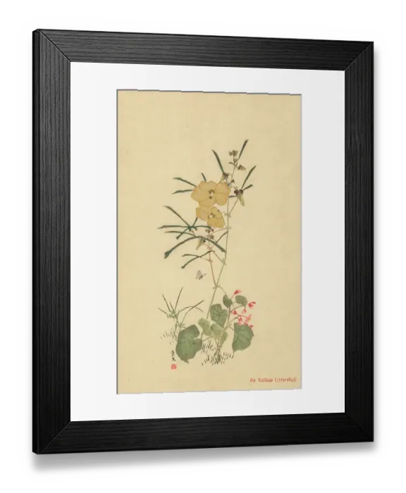 Framed Print : Wood block print by Matsumura Keibun Framed Print : Wood block print by Matsumura Keibun