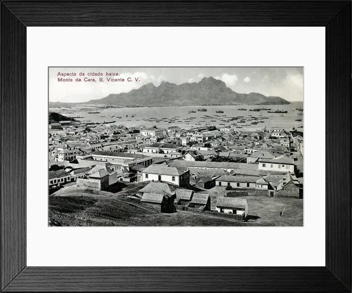 Framed Print : The Lower City and Mt. Cara - Sao Vicente, Cape Verde Framed Print : The Lower City and Mt. Cara - Sao Vicente, Cape Verde