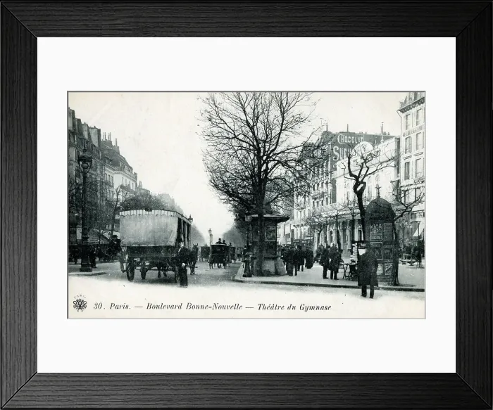 Framed Print : Boulevard Bonne-Nouvelle - Theatre du Gymnase - Paris Framed Print : Boulevard Bonne-Nouvelle - Theatre du Gymnase - Paris