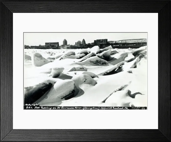 Framed Print : Montreal, Quebec, Canada - broken sheets of ice Framed Print : Montreal, Quebec, Canada - broken sheets of ice