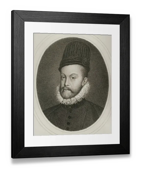 Framed Print : Philip II (1527-1598). King of Spain (1556-1598) Framed Print : Philip II (1527-1598). King of Spain (1556-1598)