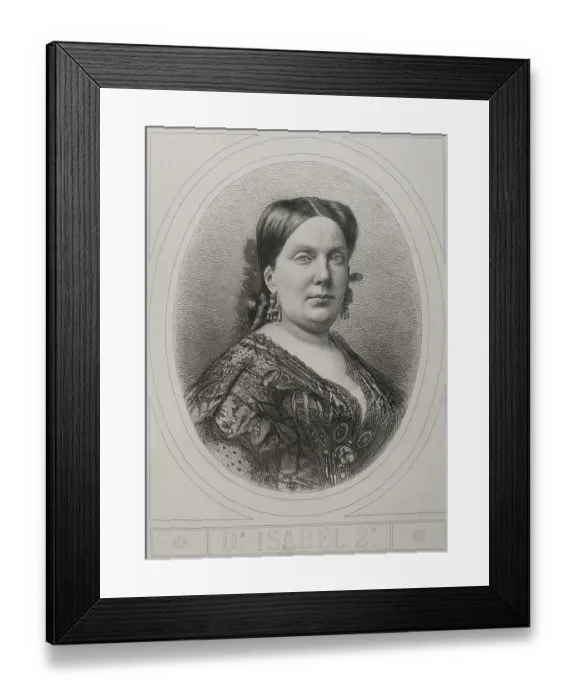 Framed Print : Isabella II (1830-1904). Queen of Spain from 1833 Framed Print : Isabella II (1830-1904). Queen of Spain from 1833