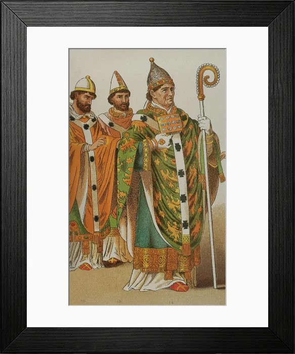Framed Print : From left to right, 12: Pope in the 1000s, 13-14 Framed Print : From left to right, 12: Pope in the 1000s, 13-14
