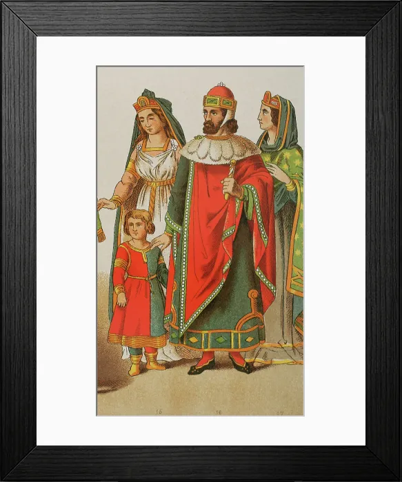 Framed Print : History of Italy. 1200. Doge of Venice and Venetian Framed Print : History of Italy. 1200. Doge of Venice and Venetian