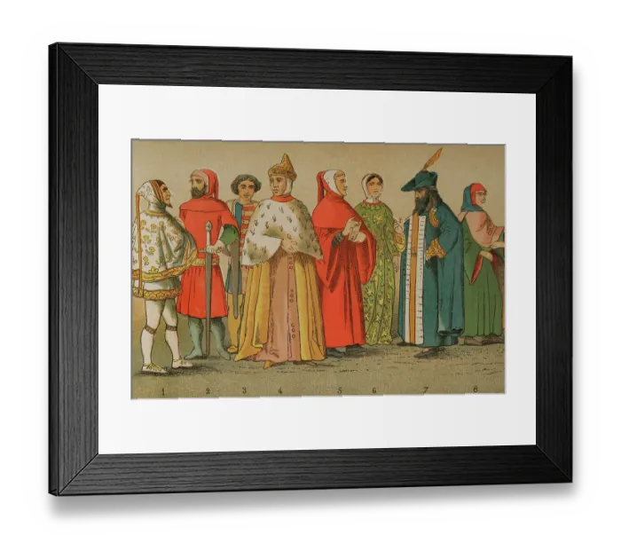 Framed Print : History of Italy. 1300. From left to right: Cimabue Framed Print : History of Italy. 1300. From left to right: Cimabue