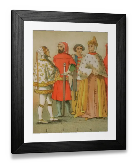 Framed Print : History of Italy. 1300. From left to right: Cimabue Framed Print : History of Italy. 1300. From left to right: Cimabue