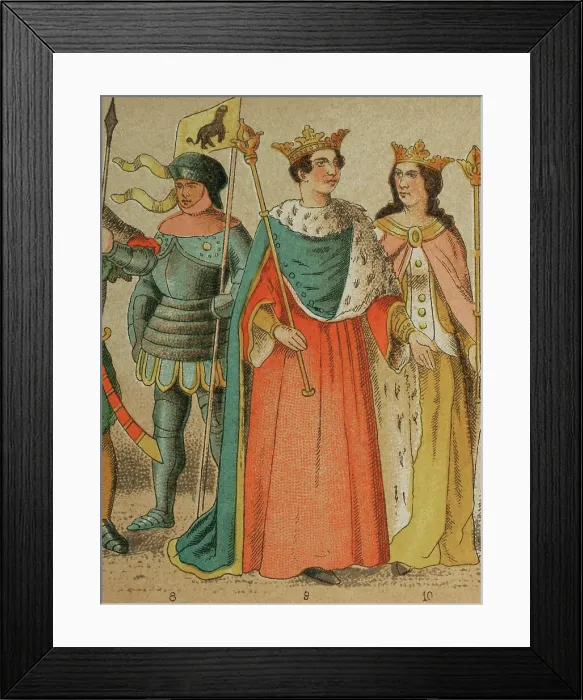 Framed Print : History of England. 1400-1450. From left to right Framed Print : History of England. 1400-1450. From left to right