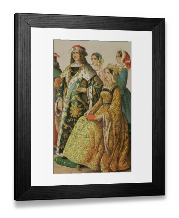 Framed Print : King Henry VI of England (1421-1471) and his wife Framed Print : King Henry VI of England (1421-1471) and his wife