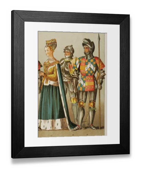 Framed Print : History of England. 1450-1500. From left to right Framed Print : History of England. 1450-1500. From left to right