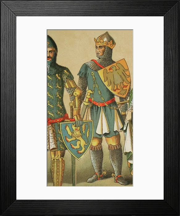 Framed Print : Right: Ludwig IV of Bavaria (1282-1347). Holy Framed Print : Right: Ludwig IV of Bavaria (1282-1347). Holy