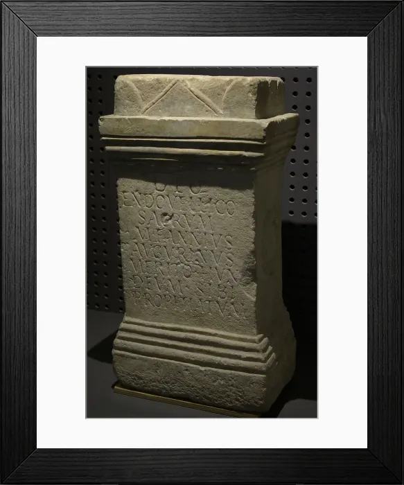 Framed Print : Stone altar dedicated to Endovellicus, by Marcus Framed Print : Stone altar dedicated to Endovellicus, by Marcus