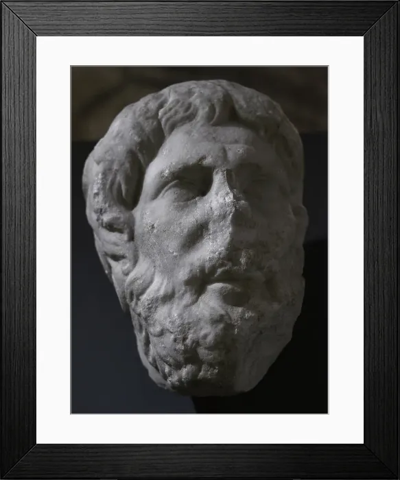 Framed Print : Head of the god Endovelicus. 1st century AD. From Framed Print : Head of the god Endovelicus. 1st century AD. From