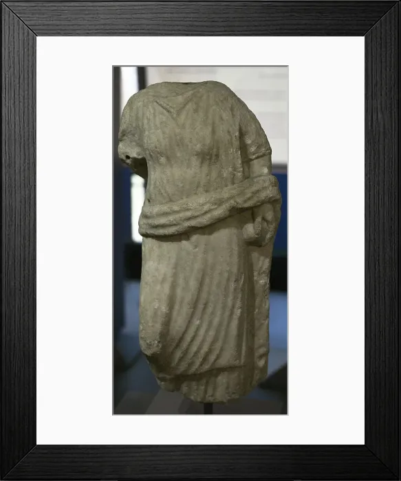 Framed Print : Female figure dressed. 1st-2nd centuries AD. Statue Framed Print : Female figure dressed. 1st-2nd centuries AD. Statue