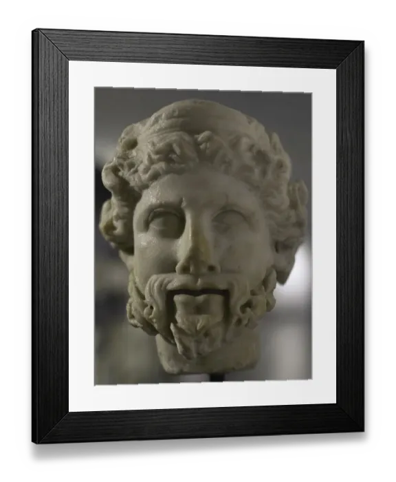 Framed Print : Two-faced Herma of Dionysian nature. Two-faced Framed Print : Two-faced Herma of Dionysian nature. Two-faced