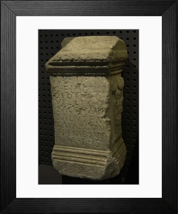 Framed Print : Stone altar consecrated to Endovellicus, by Marcus Framed Print : Stone altar consecrated to Endovellicus, by Marcus