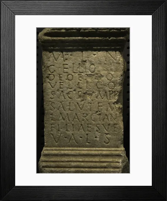 Framed Print : Stone altar consecrated to Endovellicus, by Marcus