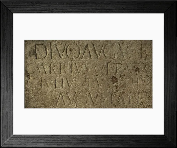 Framed Print : Pedestal in honor of the Divine Augustus, by Caius Framed Print : Pedestal in honor of the Divine Augustus, by Caius