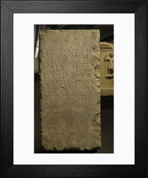 Framed Print : Honorific cippus from Thermae Cassiorum, Lisbon Framed Print : Honorific cippus from Thermae Cassiorum, Lisbon