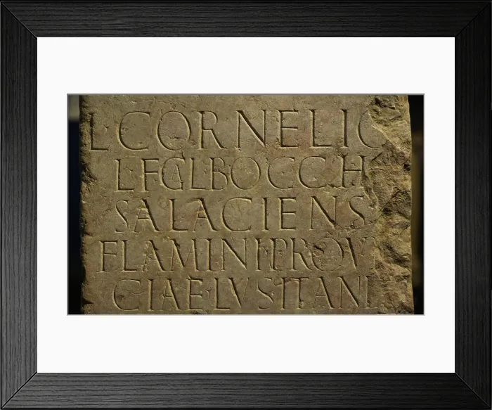 Framed Print : Honorific cippus from Thermae Cassiorum, Lisbon Framed Print : Honorific cippus from Thermae Cassiorum, Lisbon