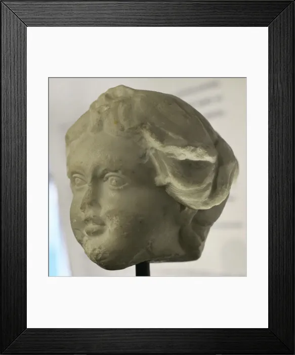 Framed Print : Head of a Nymph. 2nd century AD. Unknown provenance Framed Print : Head of a Nymph. 2nd century AD. Unknown provenance