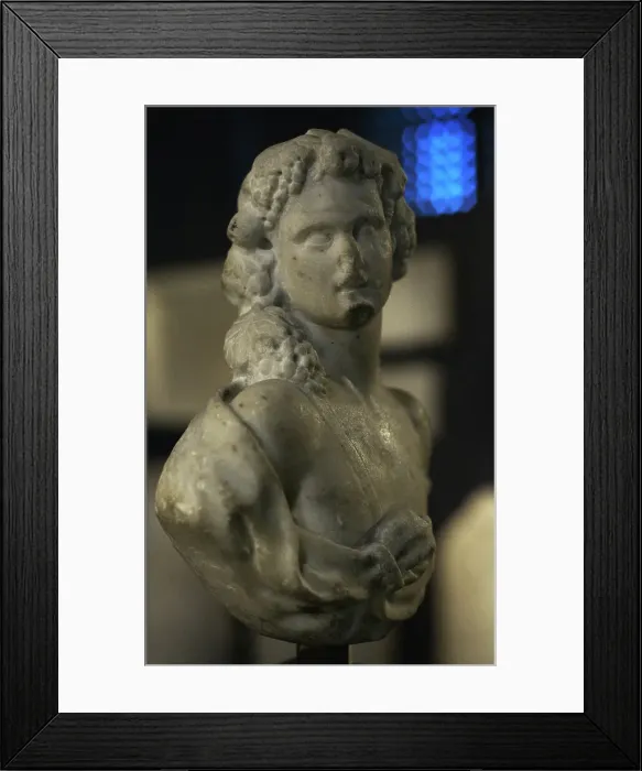 Framed Print : Bust of Dionysus. 2nd century AD. Found in Framed Print : Bust of Dionysus. 2nd century AD. Found in