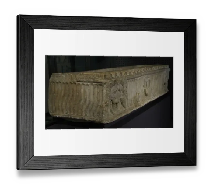 Framed Print : Sarcophagus of the Lions. Decorated with lion Framed Print : Sarcophagus of the Lions. Decorated with lion